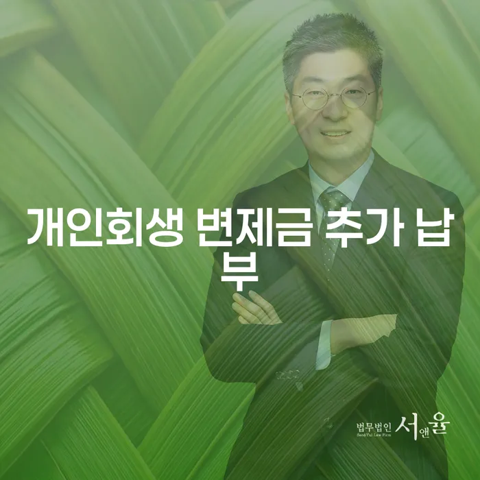 개인회생 변제금 추가 납부, 어떻게 해야 할까요?