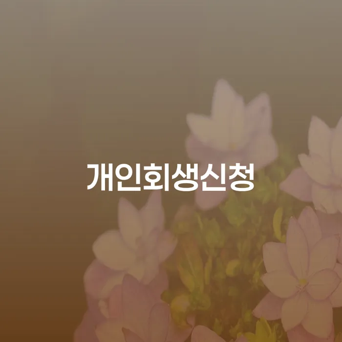 독산동 개인회생신청이란 무엇인가