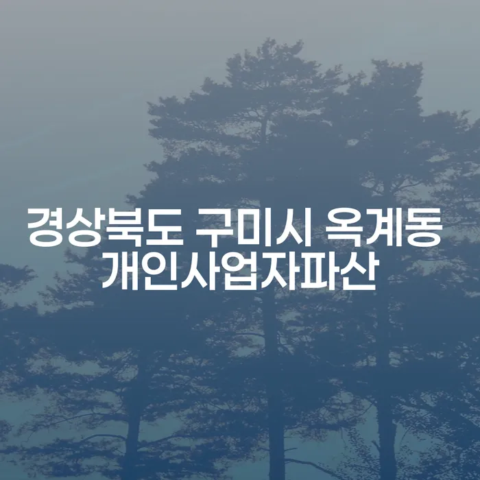 경상북도 구미시 옥계동에서 개인사업자파산을 고민하고 계신가요?